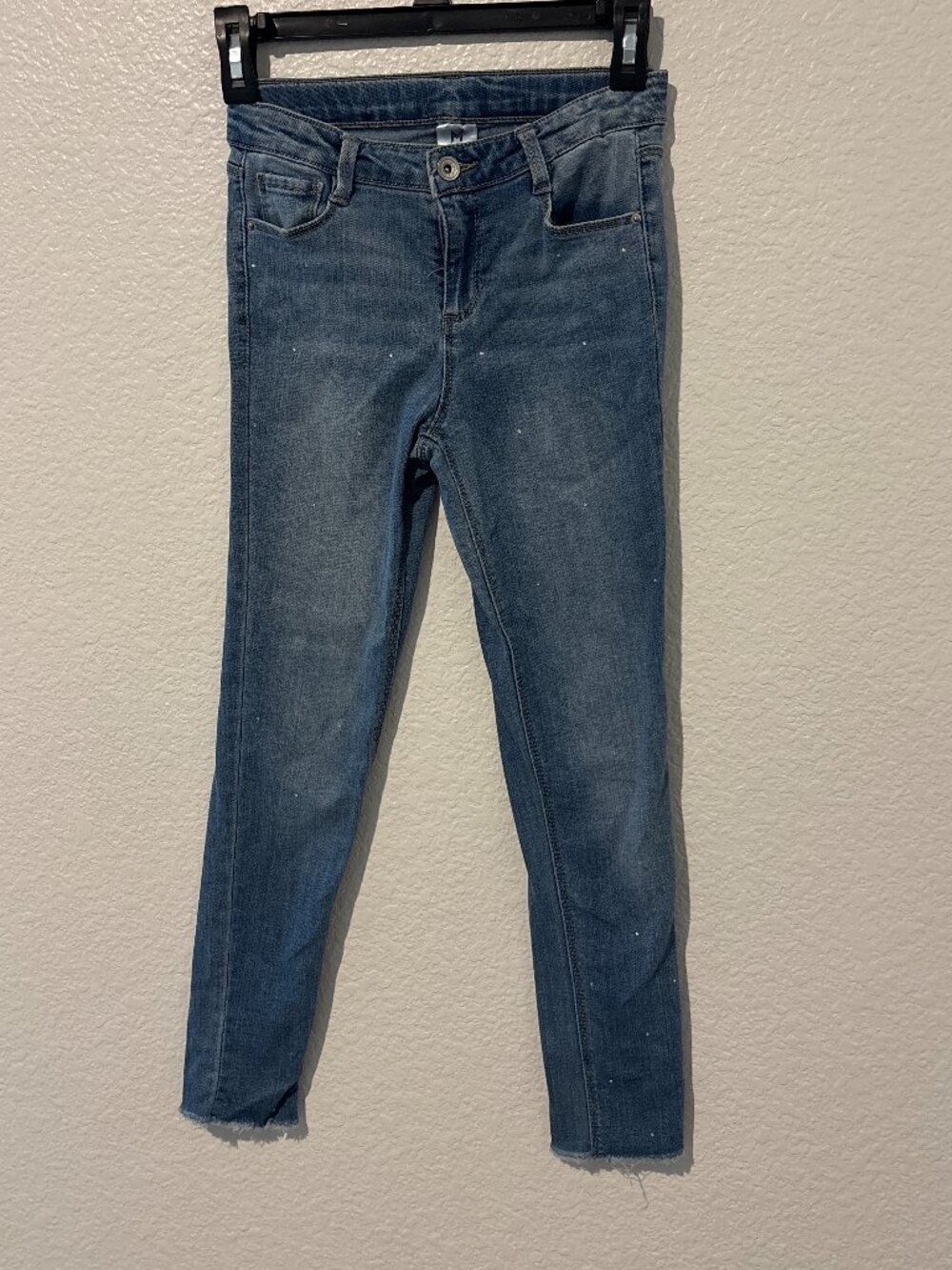 Members mark girls size large 9/10 skinny jean rhinestone medium wash denim pant